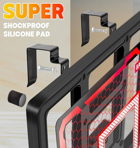 Indoor Basketball Hoop Pro, Mini Basketball Hoop Over The Door with LED